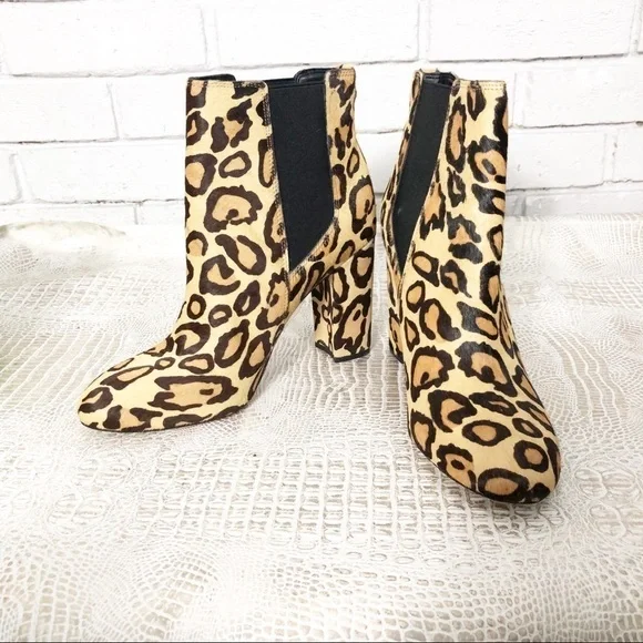 Sam Edelman Leopard-Print Calf‎ Hair Chelsea Boots - Picture 10 of 14